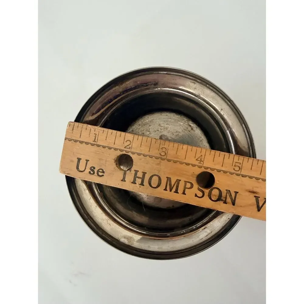 Vintage Etched Brass Inlay Wine Coaster Floral Hollywood Regency Catchall